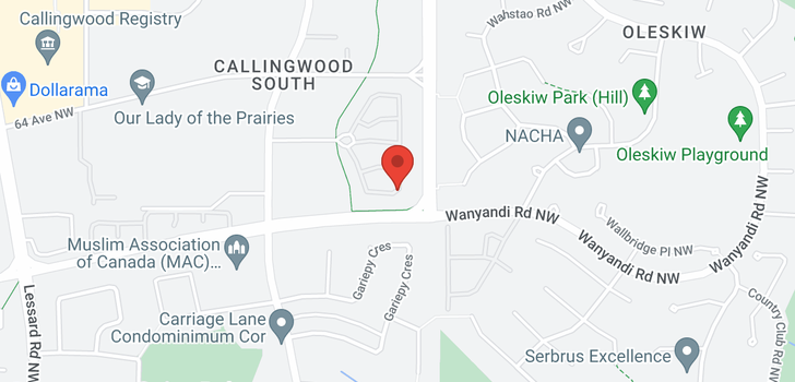 map of 155 CALLINGWOOD PL NW
